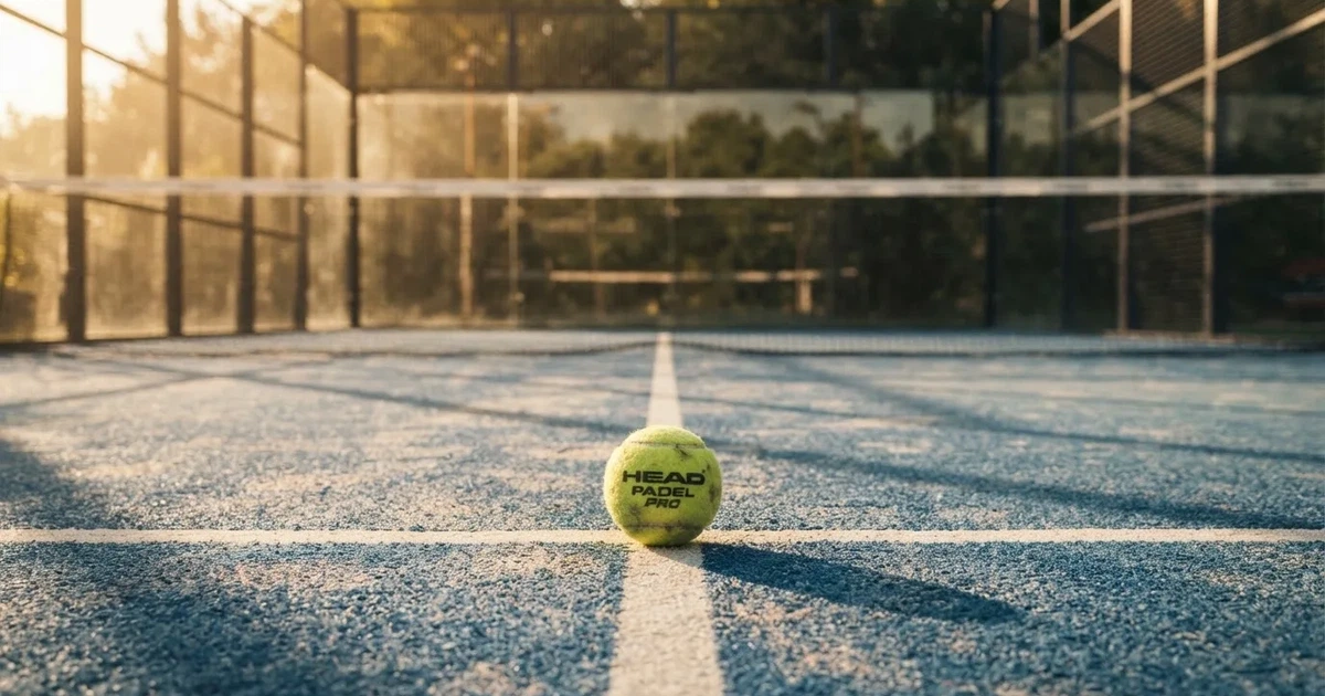 A ball on the centre spot of a grass pitch in morning light